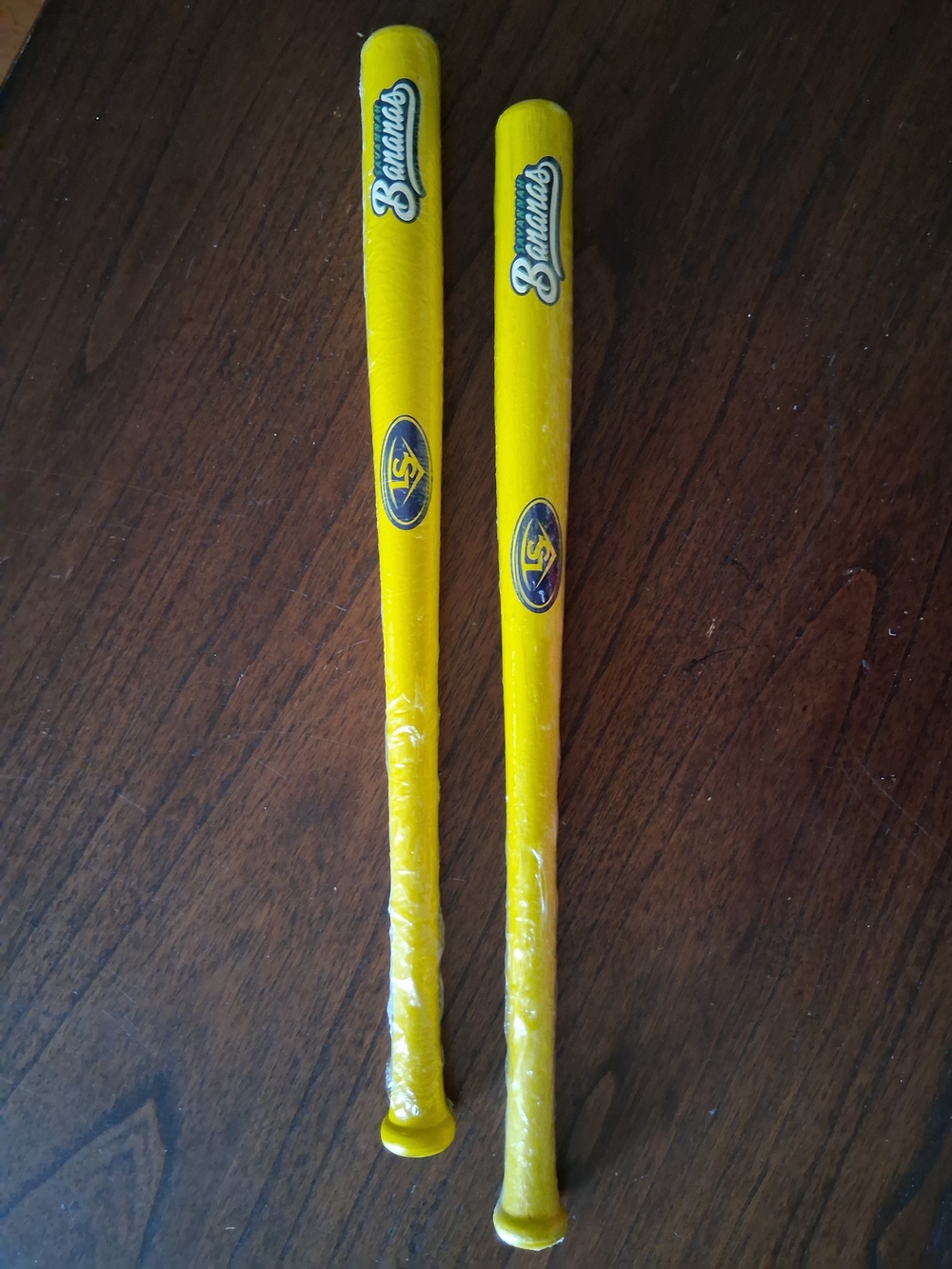 Savannah Bananas Yellow Mini Baseball Bats - Pair!